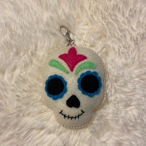 Sugar Skull handmade felt ornament / keychain